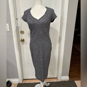 Banana Republic Charcoal BodyCon Sheath Dress Monogram NWT